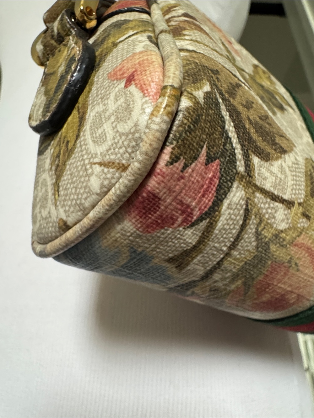 Auth Gucci Ophidia Flora GG Canvas Web Detail Crossbody Bag Small - Picture 7 of 15